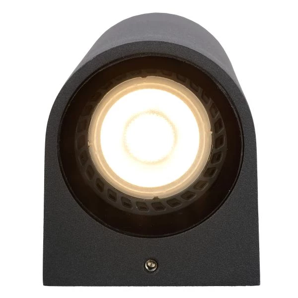 Lucide ZARO - Wandspot / Wandlamp Binnen/Buiten - 1xGU10 - IP44 - Zwart - detail 1